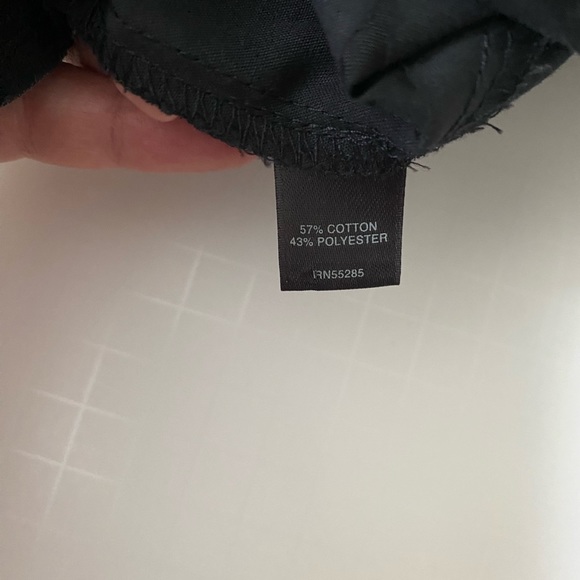Express Design Studio women’s collar top button down black short puff sleeves M - Picture 11 of 14